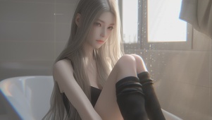 浴缸少女