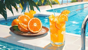 夏日清凉橙汁