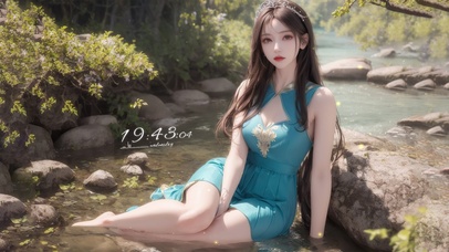 小清新长发女孩