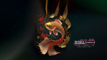 4K 锦鲤 好运锦鲤 红锦鲤