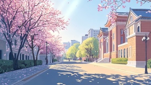 漫步在樱花校园