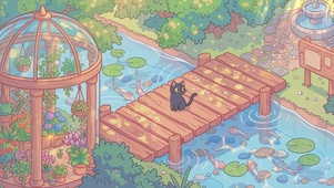 花园里的宁静午后