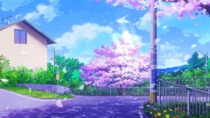 治愈唯美樱花街道