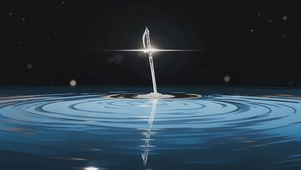 星夜寒池・剑落涟漪