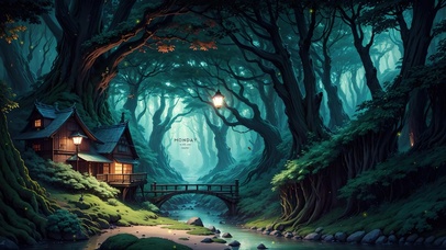 4K唯美治愈梦幻森林美景