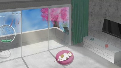 简约风客厅阳台（白天）