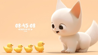 可爱喵和可爱鸭