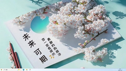 简约小清新梅花树枝主题