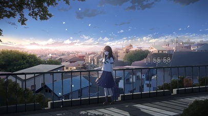 樱花树下少女（2K治愈带时间）