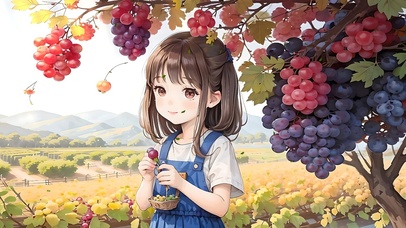 葡萄园里的女孩