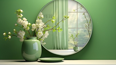 清新护眼文艺插花	