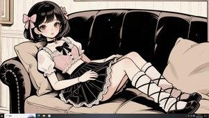 复古风少女