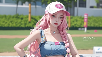 夏日小清新棒球帽女孩