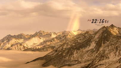 4k 宏伟峰峦入云