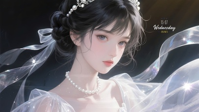 梦幻鎏金朦胧女孩