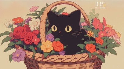 花篮小猫
