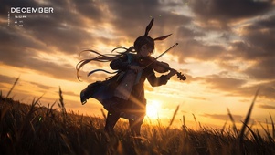 唯美午后小提琴少女