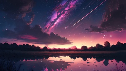 4K唯美治愈梦幻星空湖景