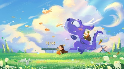 4K 夏日恐龙清新乐园