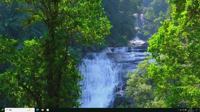 护眼林中瀑布主题