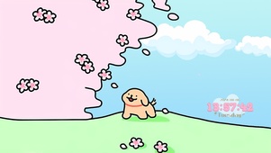 清新简约线条小狗