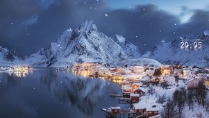 雪中小镇