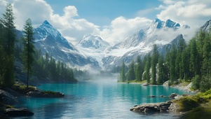 深山湖泊