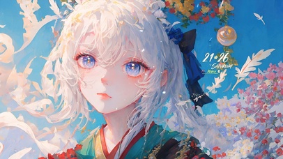 4k鲜花可爱少女