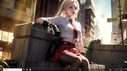 4城市街道美少女