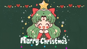 圣诞女孩月野兔