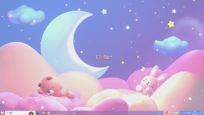 晚安小熊小兔主题壁纸