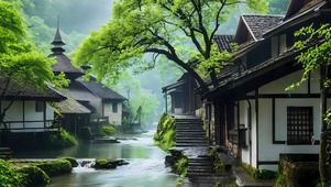 雨季的小镇