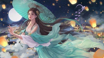 4K唯美古风撑伞仙子