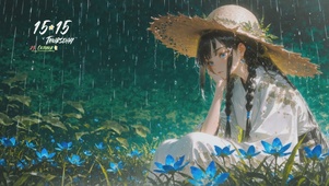 护眼壁纸 斗笠女孩