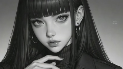 暗调冷艳美人