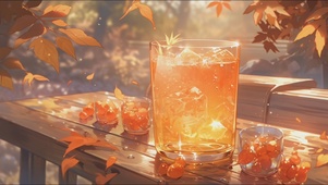 橘子气泡水