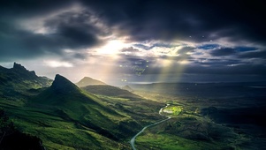 美丽的山丘风景