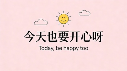 今天也要开心呀