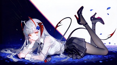 趴着的黑丝jk少女-维什戴尔