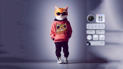 4k 炫酷时尚橘猫