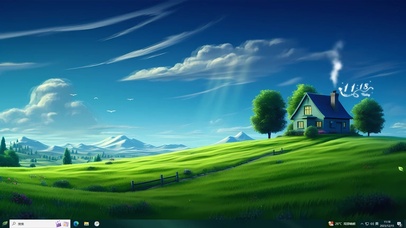 绿意护眼山坡小屋