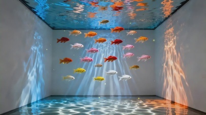 蓝色的梦幻水族馆