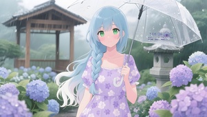 雨天花园女孩