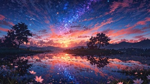 唯美湖景