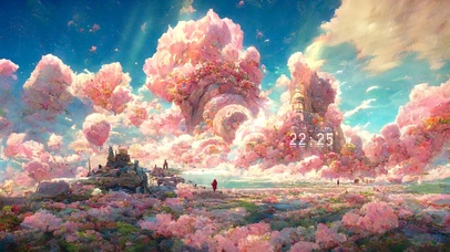 4k 唯美梦幻棉花糖城堡世界