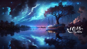 夜空樱花树