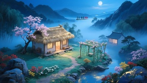 山径幽居图