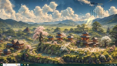 绿水青山（随视角变化）