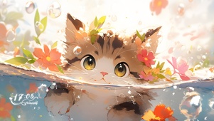 水下小花猫