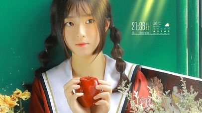 清纯双马尾学妹